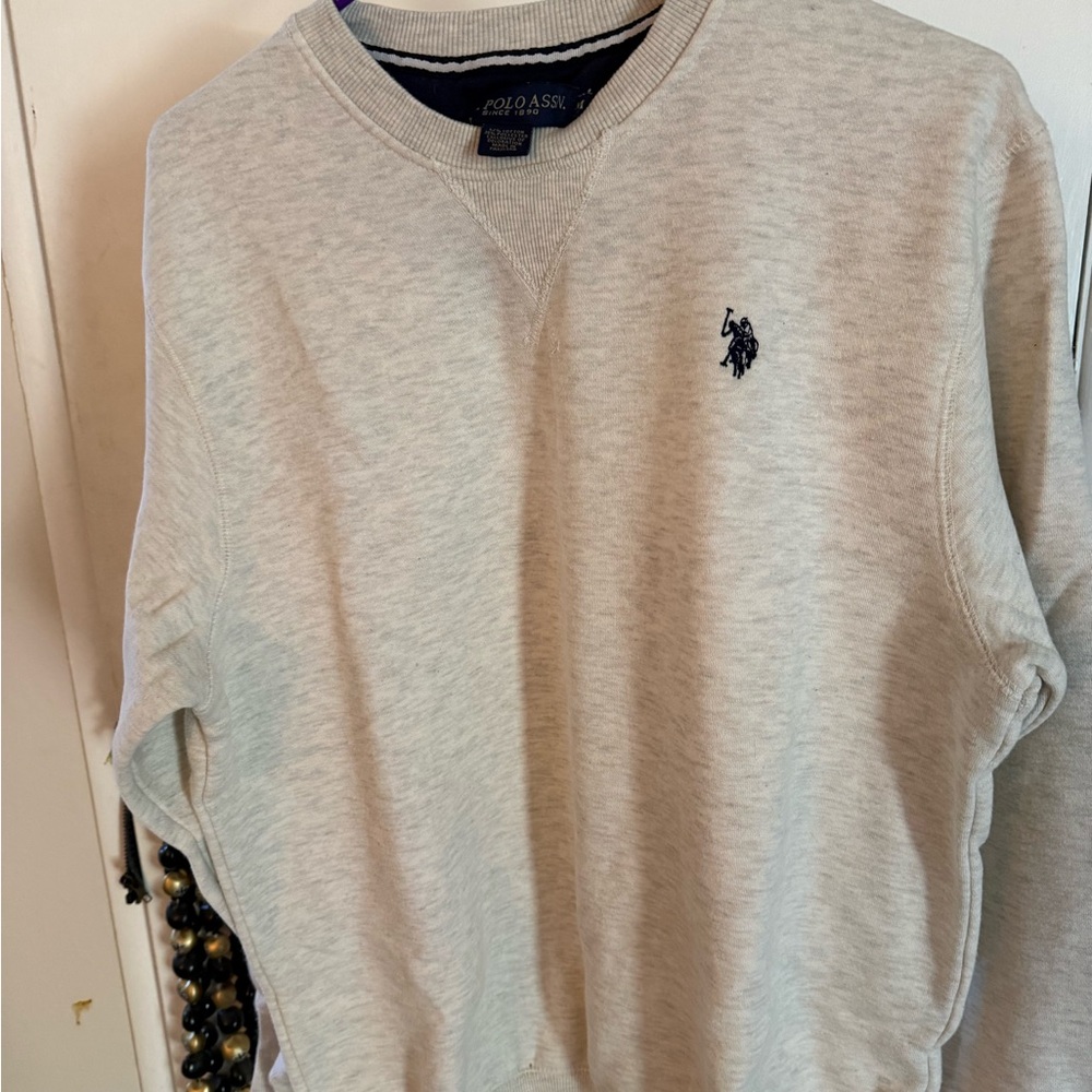 U.S. Polo Assn. Light Gray Crewneck Sweater